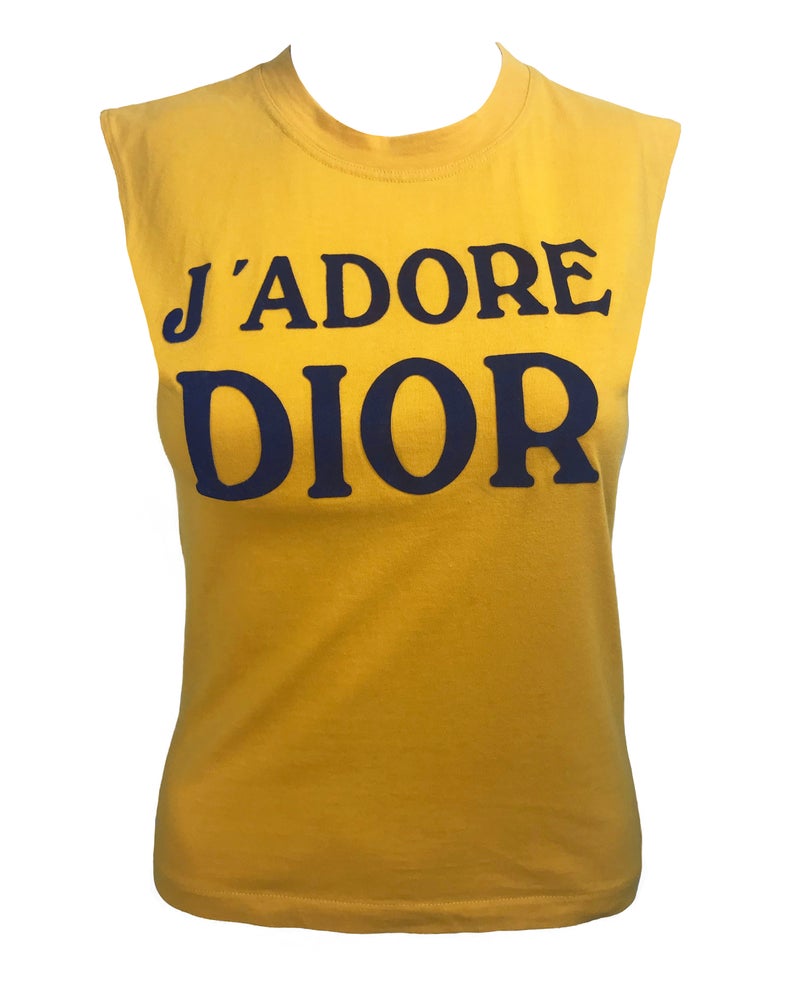 Christian Dior J'adore Dior Logo Print Tank Top – FRUIT Vintage