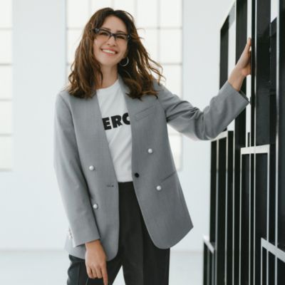 CINOH(チノ)の【HPS別注】 パールボタン ノーカラージャケット通販