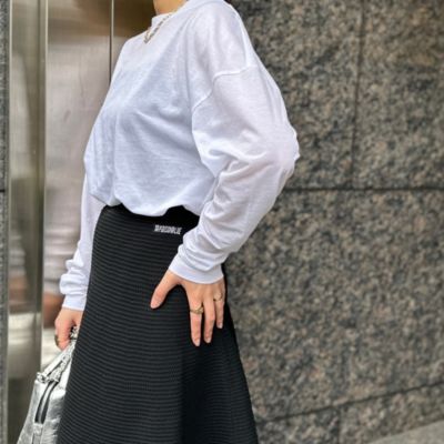 MADISONBLUE(マディソンブルー)のメッシュニットフレアスカート通販