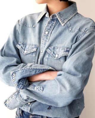 MADISONBLUE(マディソンブルー)のSHREDDED HEM WESTERN SH DENIM通販