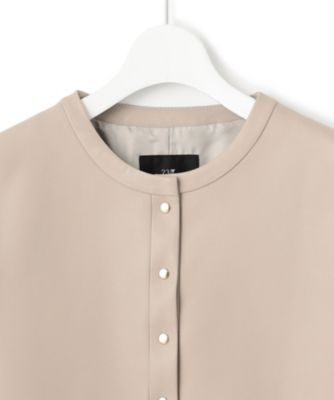 23区 S(ニジュウサンク エス)のラムレザー ノーカラージャケット通販