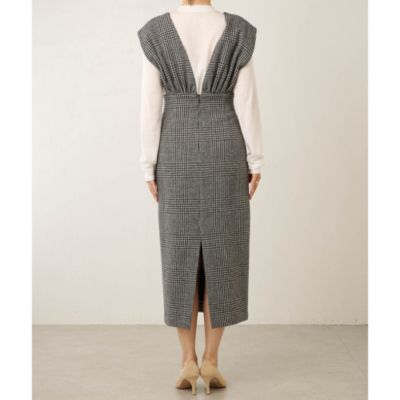 Whim Gazette(ウィム ガゼット)のグレンチェックVジャンスカワンピース