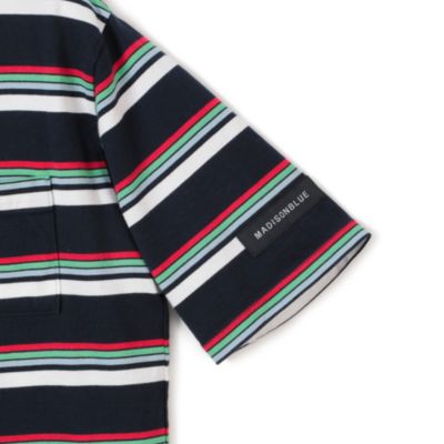 MADISONBLUE(マディソンブルー)のHORIZONTAL STRIPES POCKET TEE通販