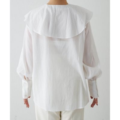 Whim Gazette(ウィム ガゼット)のカスケードフリルブラウス通販