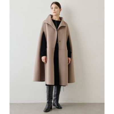 Whim Gazette(ウィム ガゼット)のカシミヤリバーポンチョコート通販