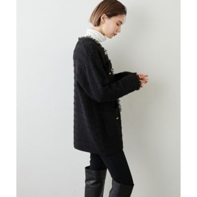 Whim Gazette(ウィム ガゼット)のツイードニットジャケット通販