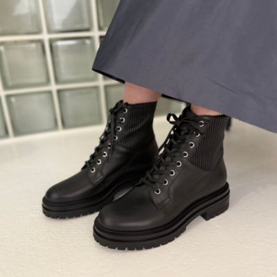 Gianvito Rossi(ジャンヴィト ロッシ)のレースアップコンバットブーツ