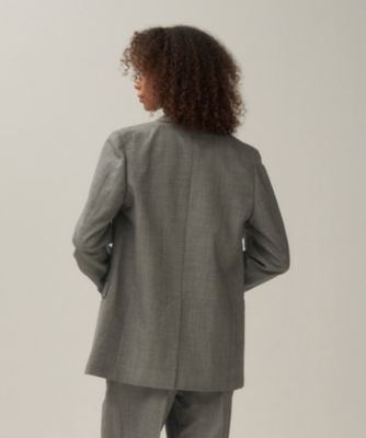 ATON(エイトン)のWOOL LINEN SHARKSKIN | ダブルジャケット通販