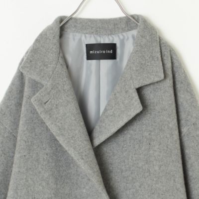 mizuiro ind(ミズイロインド)の【LEE別注】スタンドカラーウールコート