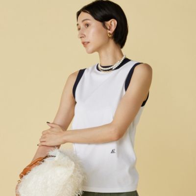 MADISONBLUE(マディソンブルー)のBI－COLOR TRIM CREW NECK TANK通販