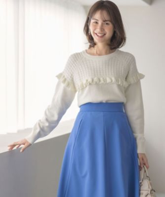 組曲(クミキョク)のバスケット編みフリル ニット通販 | 集英社HAPPY