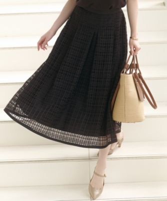 23区(ニジュウサンク)の【洗える】Broche チェックレース スカート通販