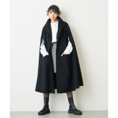 Whim Gazette(ウィム ガゼット)のカシミヤリバーポンチョコート通販