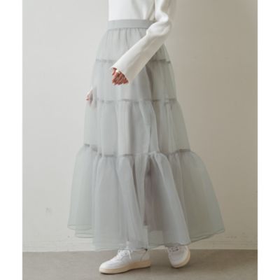 Whim Gazette(ウィム ガゼット)のオーガンジーボリュームスカート通販