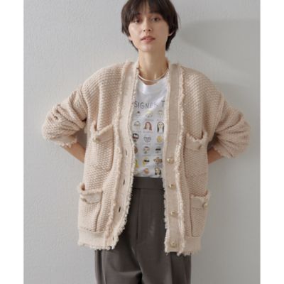 Whim Gazette(ウィム ガゼット)のTWEEDYニットジャケット2通販