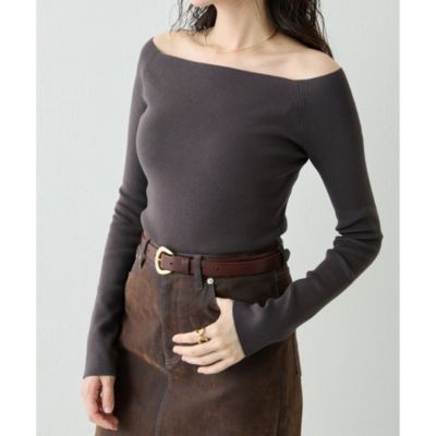 Whim Gazette(ウィム ガゼット)の【THE PAUSE】オフショルニットプル