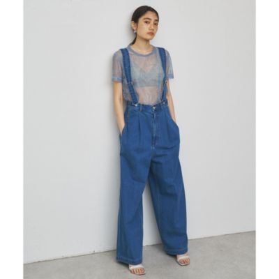 Whim Gazette(ウィム ガゼット)の【GEMINI】サスペンダーデニムパンツ