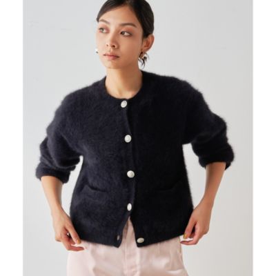 Whim Gazette(ウィム ガゼット)のカシミヤ混ファーニットジャケット