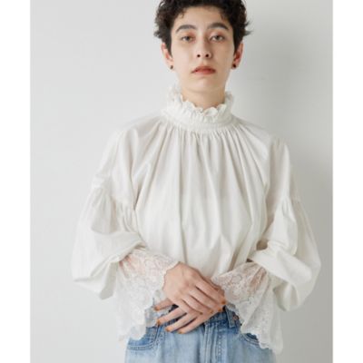 Whim Gazette(ウィム ガゼット)のレースギャザーブラウス通販 | 集英社