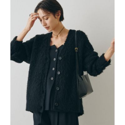 Whim Gazette(ウィム ガゼット)のミックスヤーンニットカーディガン