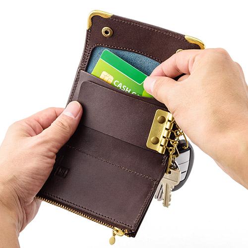 池之端銀革店】Cramp ブライドルレザー3wayキーケース | 藤巻百貨店