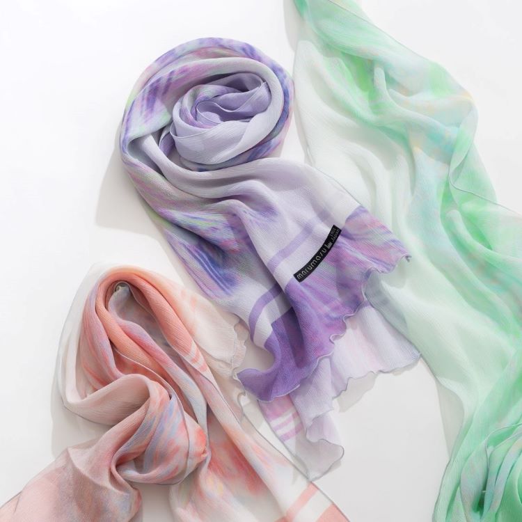 丸枡染色】シルク100% ストール | 藤巻百貨店