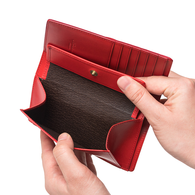 Munekawa】fasten ストラップ付縦長二つ折り財布 | 藤巻百貨店