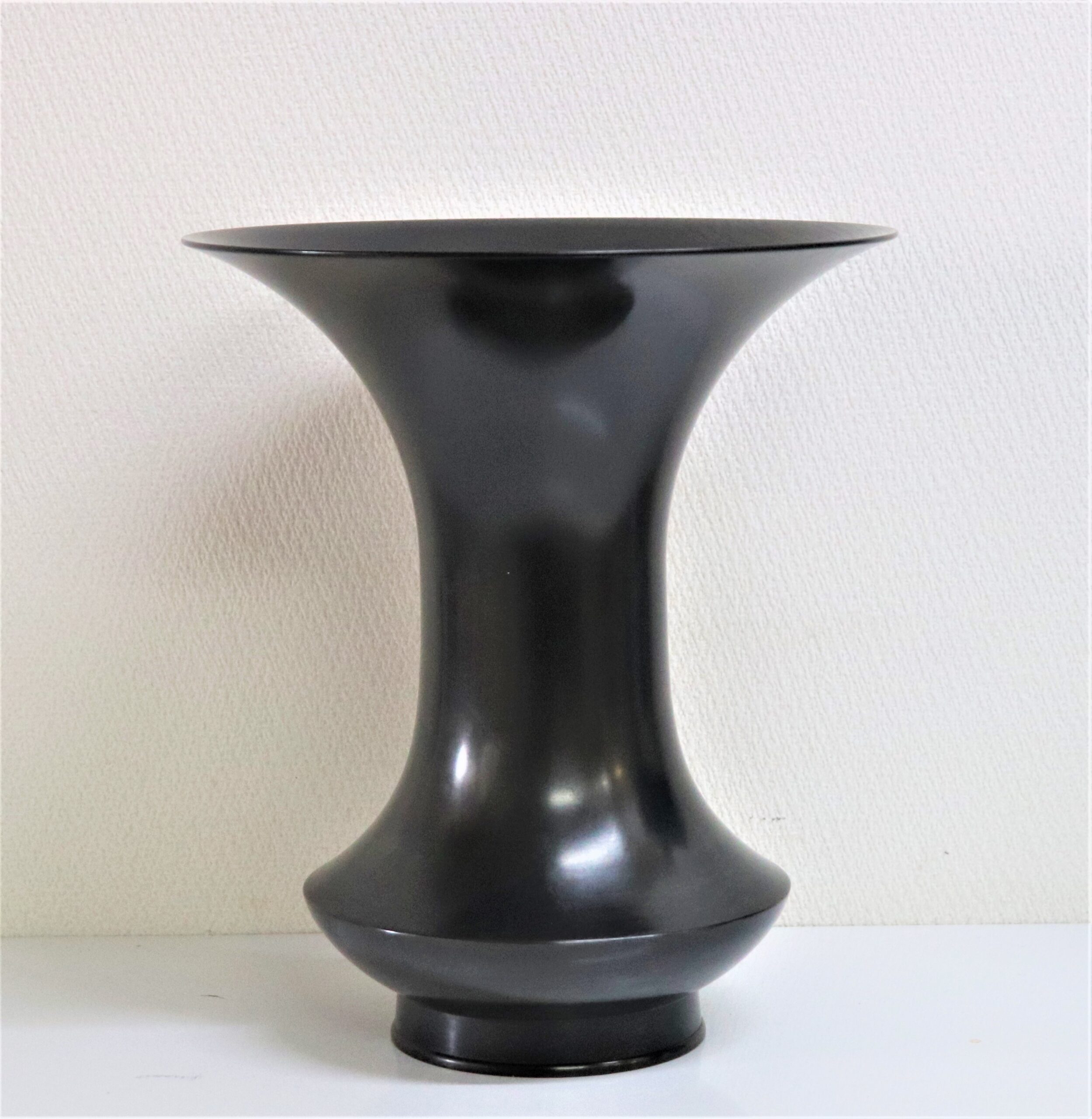 いけばな 池坊 古流 銅薄端 波鶴耳付 華道 銅器 花瓶 【公式通販】