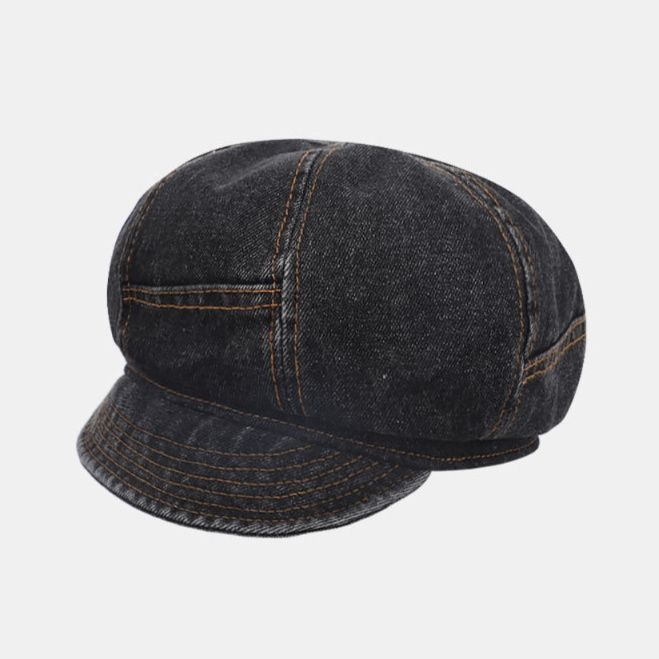 ヴィンテージ風デニムキャスケット八角帽 デニム|キャスケット専門通販