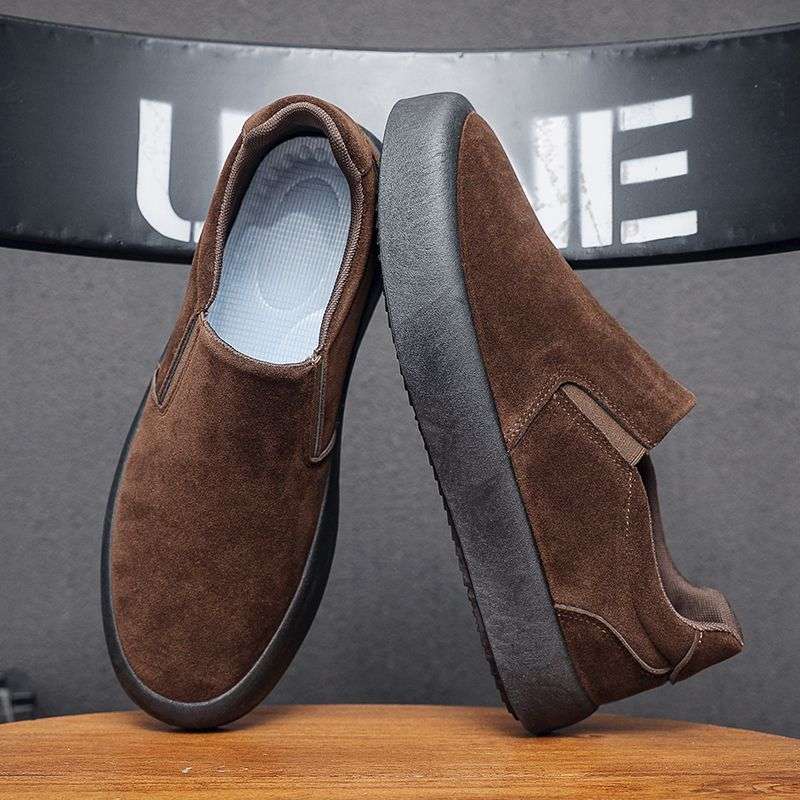 スリッポン】メンズカジュアルスーツ スエード素材 シンプル