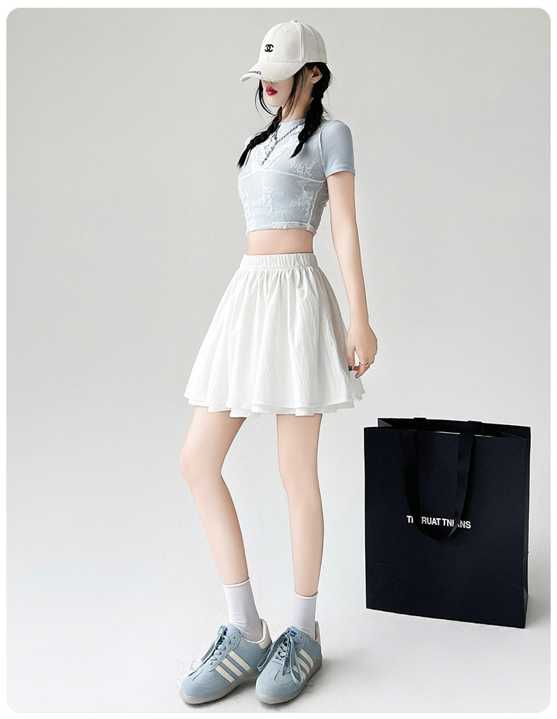 白スカート ふわり広がるプリーツミニスカート ミニ|白スカート専門