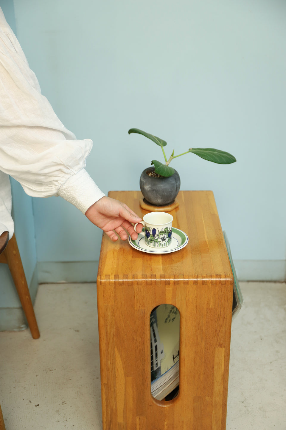 ジャパンヴィンテージ ナジコ マガジンラック サイドテーブル 昭和