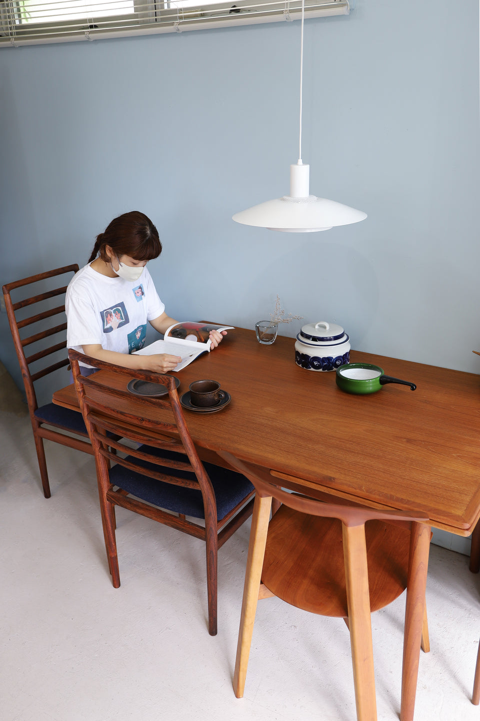 デンマークヴィンテージ エクステンション ダイニングテーブル チーク