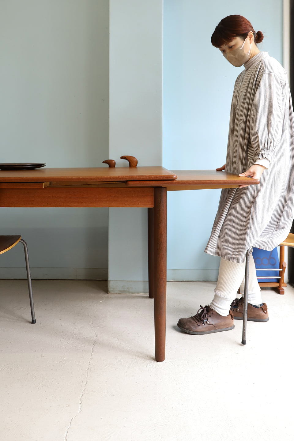 デンマークヴィンテージ ドローリーフ エクステンション ダイニング