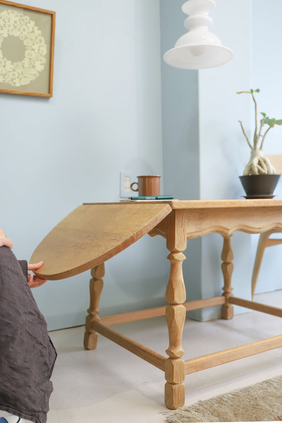 デンマークヴィンテージ コーヒーテーブル タイルトップ ドロップ