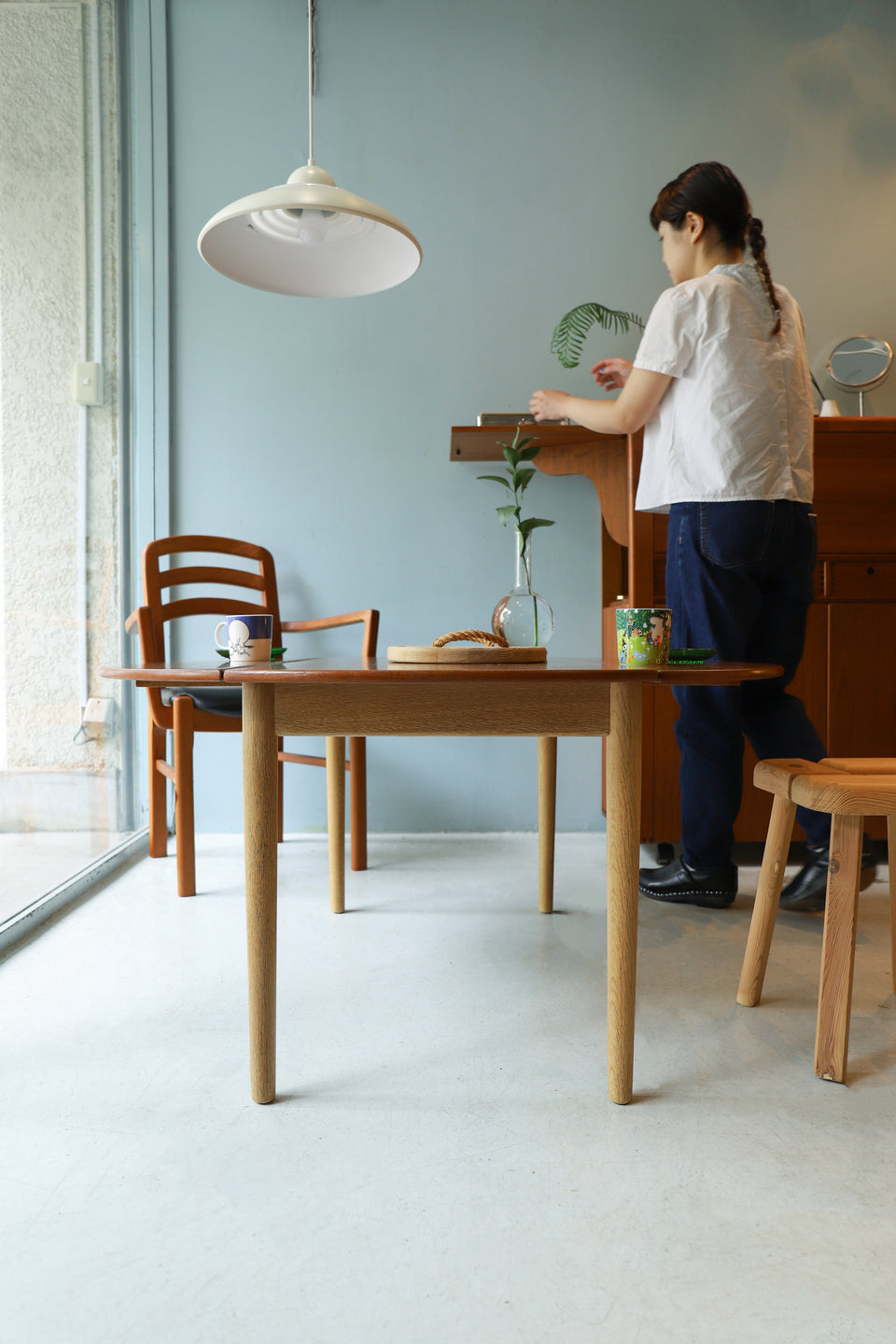 デンマークヴィンテージ ドロップリーフ コーヒーテーブル/Danish