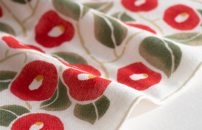 竹久夢二 ガーゼタオルハンカチ まめ ミズイロ | ふろしき むす美