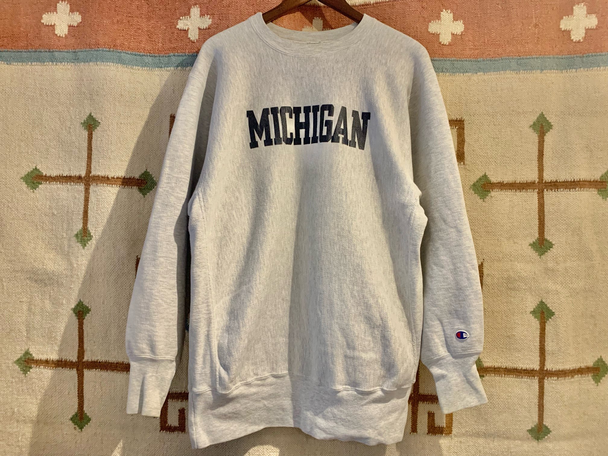 90s USA製 刺繍タグ チャンピオン Champion リバースウィーブ MICHIGAN