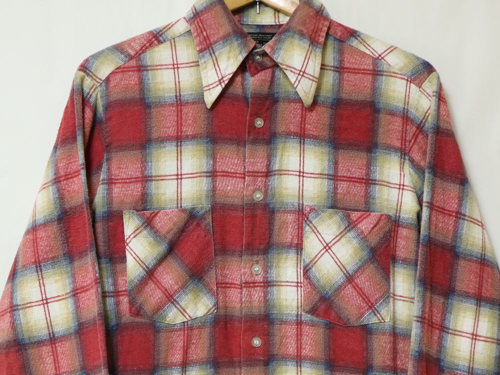 70s JC Penney JCペニー ビンテージ プリント ネル オンブレ シャドー