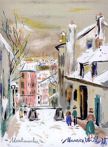 モーリス・ユトリロ：モンマルトルの街】 絵画 販売 買取 | 東京