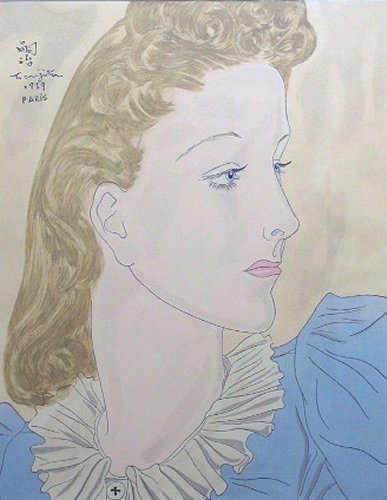 藤田嗣治『マドレーヌ』｜絵画 販売 買取 - 東京・自由が丘にある画廊