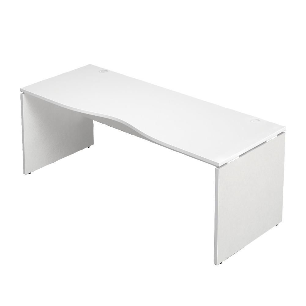 AFデスク ホワイト M型 幅180cm 奥行70cm (オフィスデスク パソコン