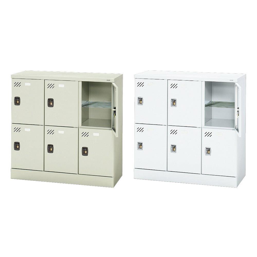 多人数用ロッカー 6人用 南京錠 ( ロッカー スチール製 鍵付き 3列2段