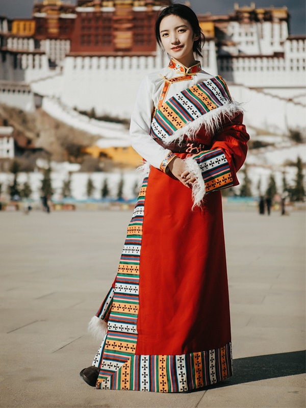 Qoo10] 新品 チベット 長袍 カシミア チベッ