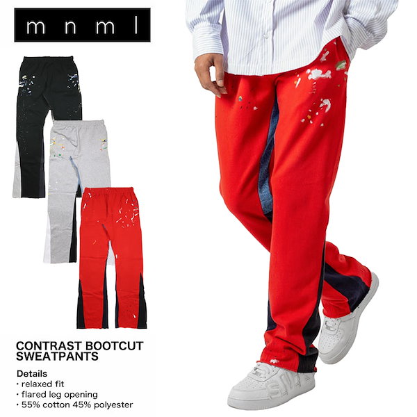 Qoo10] mnml スウェットパンツ ミニマル フレアパンツ