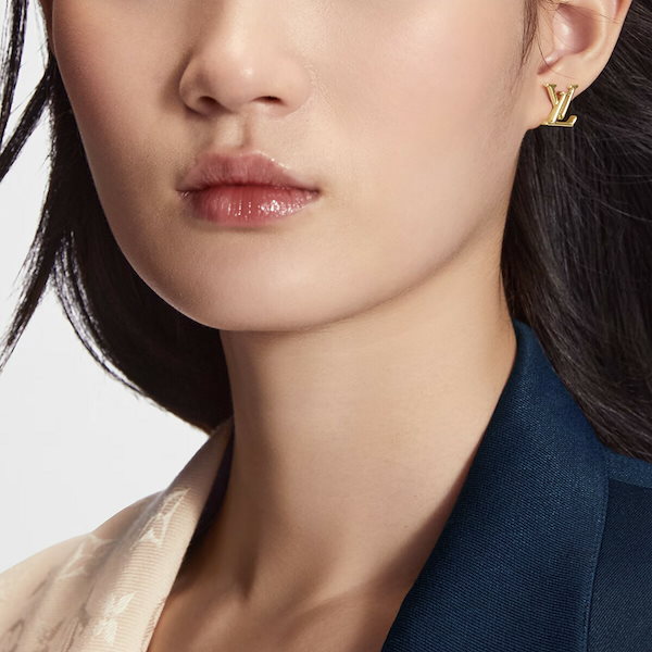 Qoo10] Louis Vuitton LV ピアスLV アイコニック ゴールド