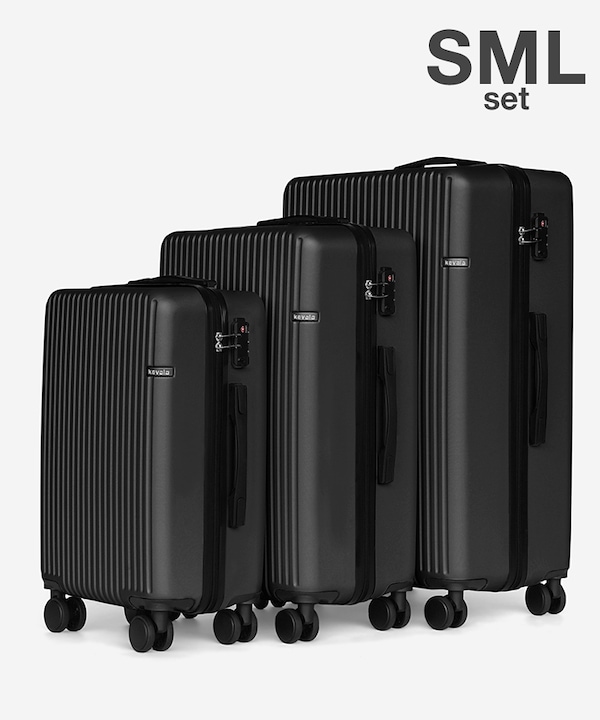 Qoo10 kevala 3点スーツケース 3サイズSET 2wa