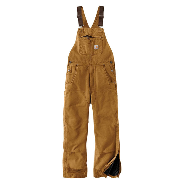 Carhartt Loose Fit Washed Duck Insulated Bib Overall | Gemplers