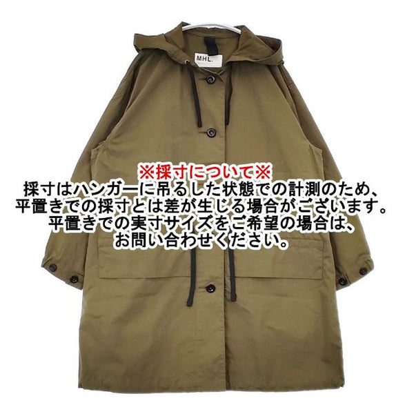 MHL. 595-3110500 WASHED COTTON NYLON 定価57200円 モッズコート 23SS
