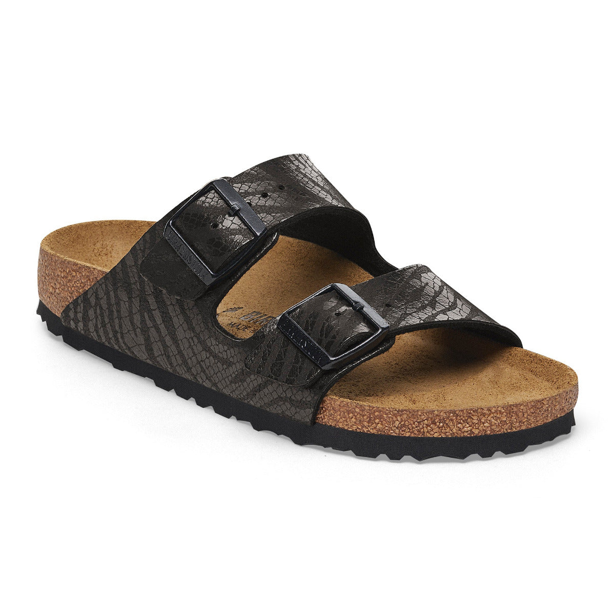 Birkenstock 1029560 Women's Arizona Birki Silky Zebra Black Narrow